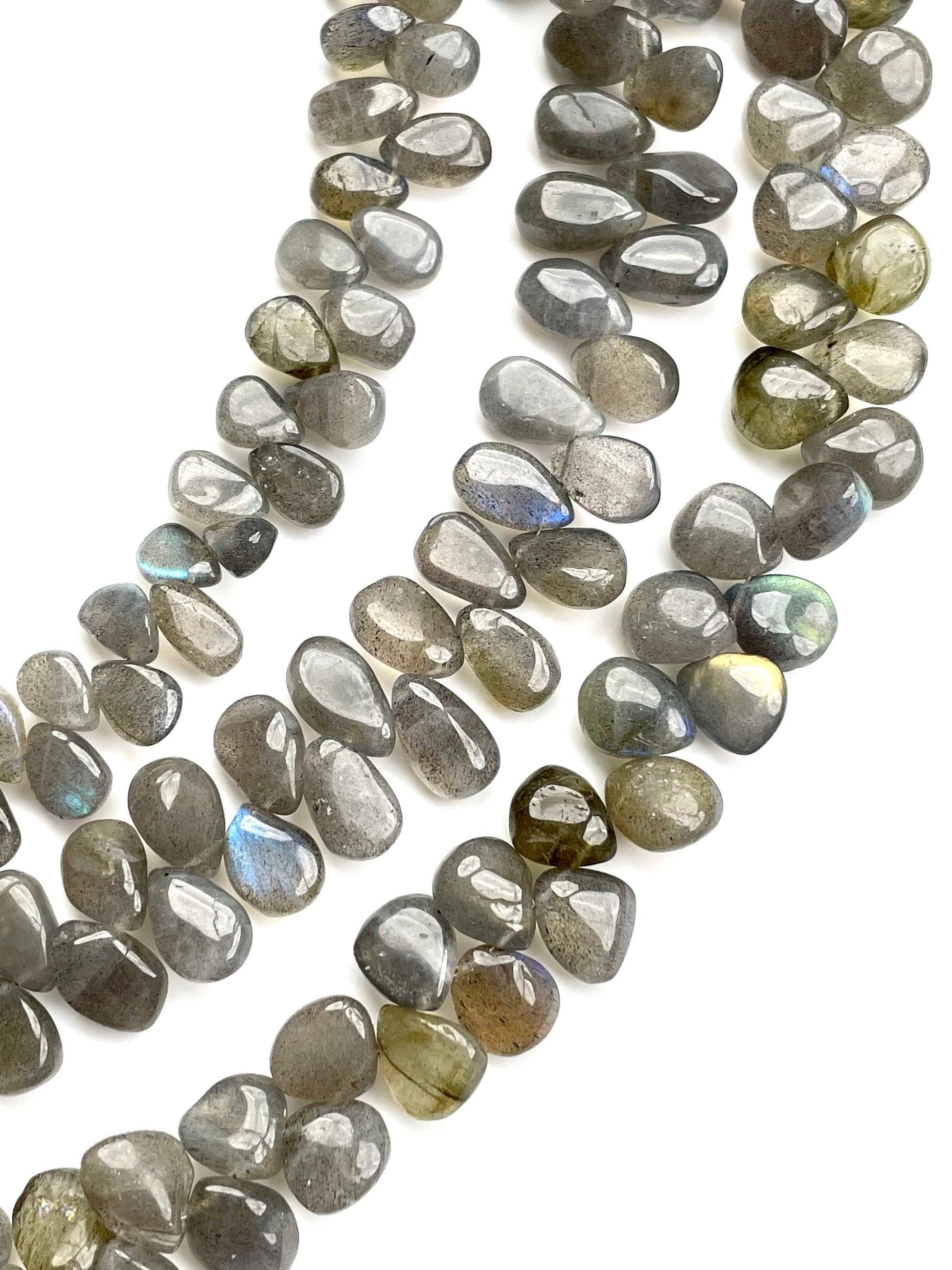 Labradorite Briolette Smooth Beads