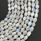 Natural Blue Flash Moonstone Oval Beads