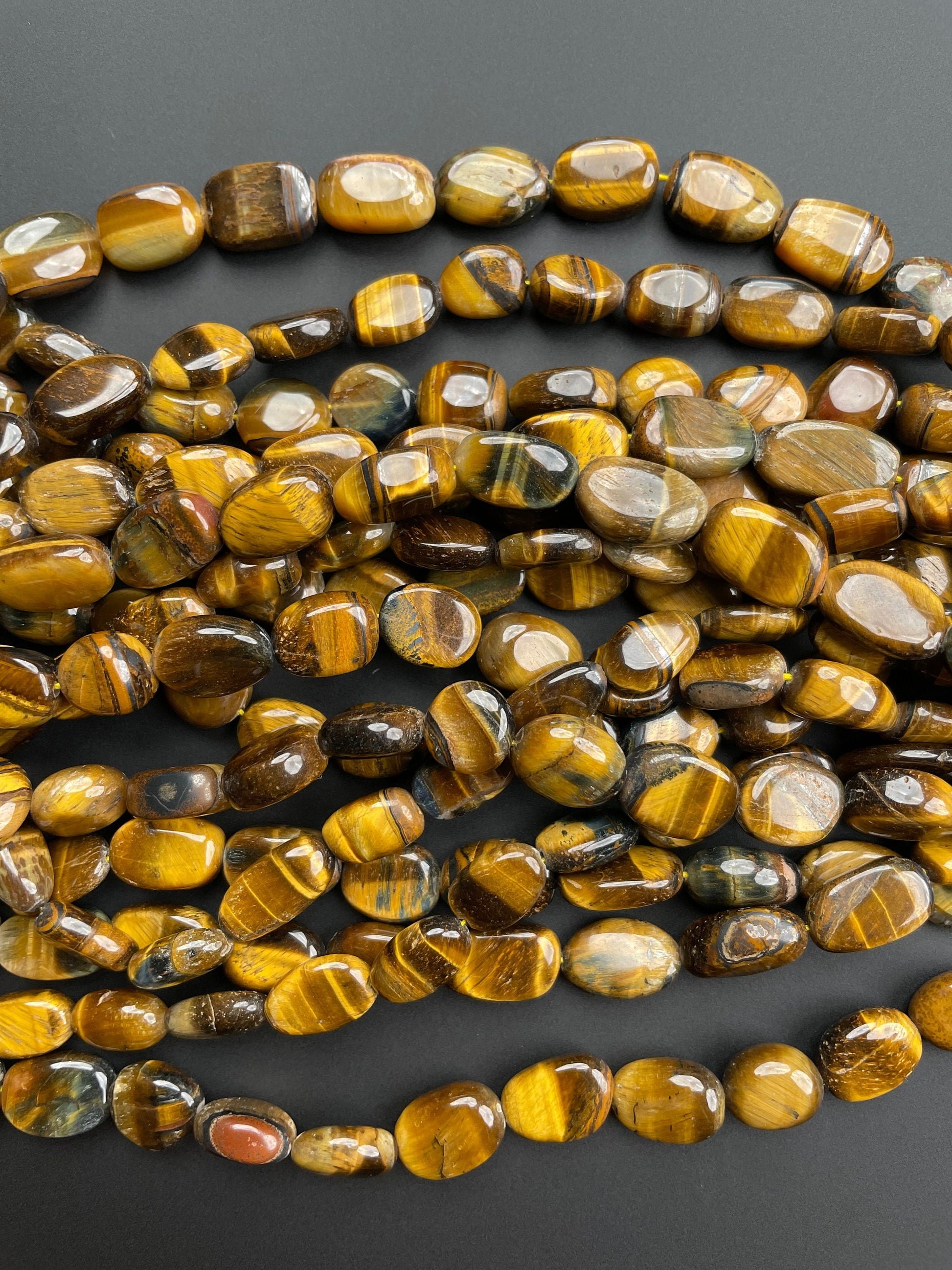 Genuine Yellow Tiger Eye Beads