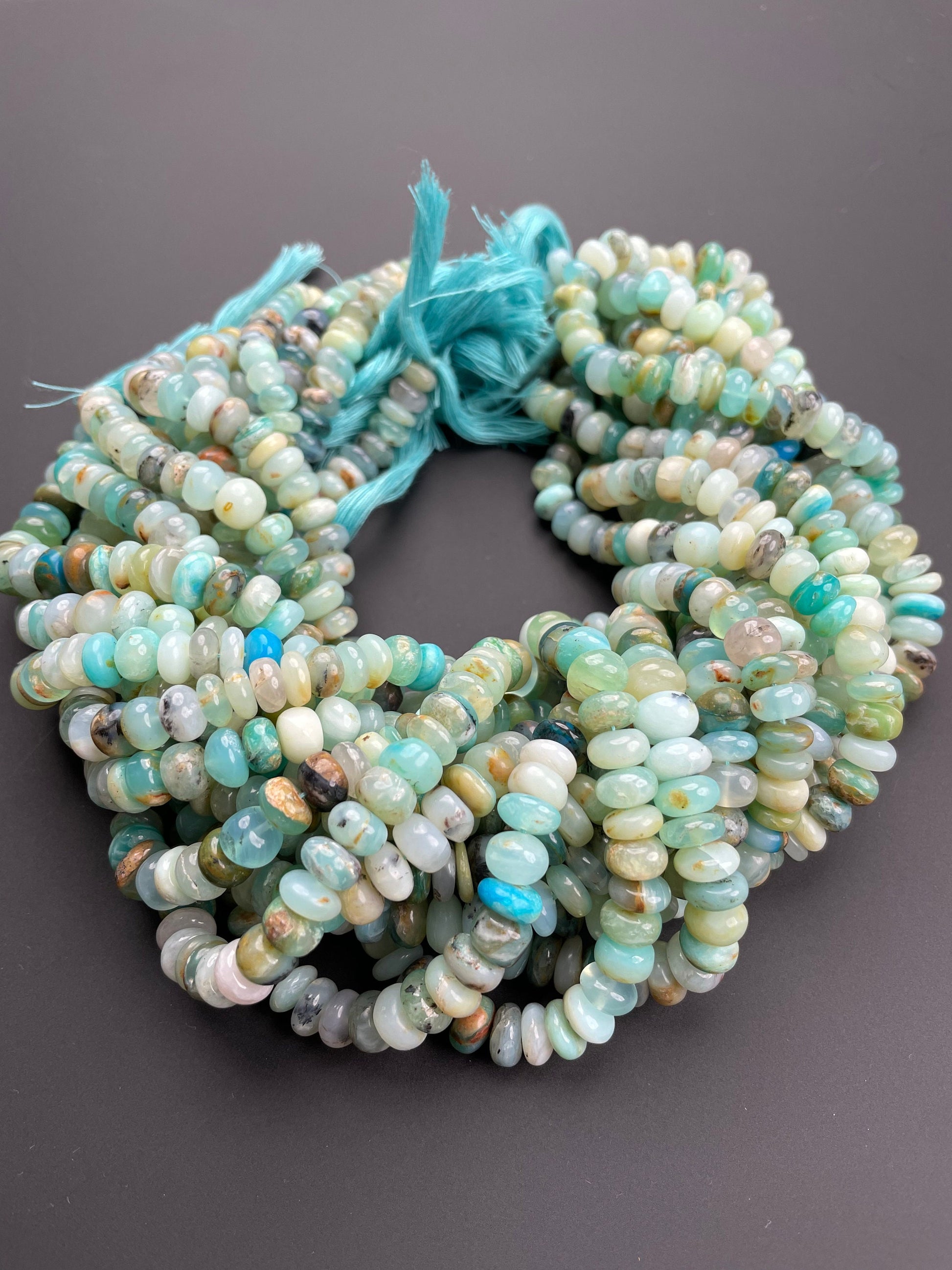 Opal Rondelle Beads