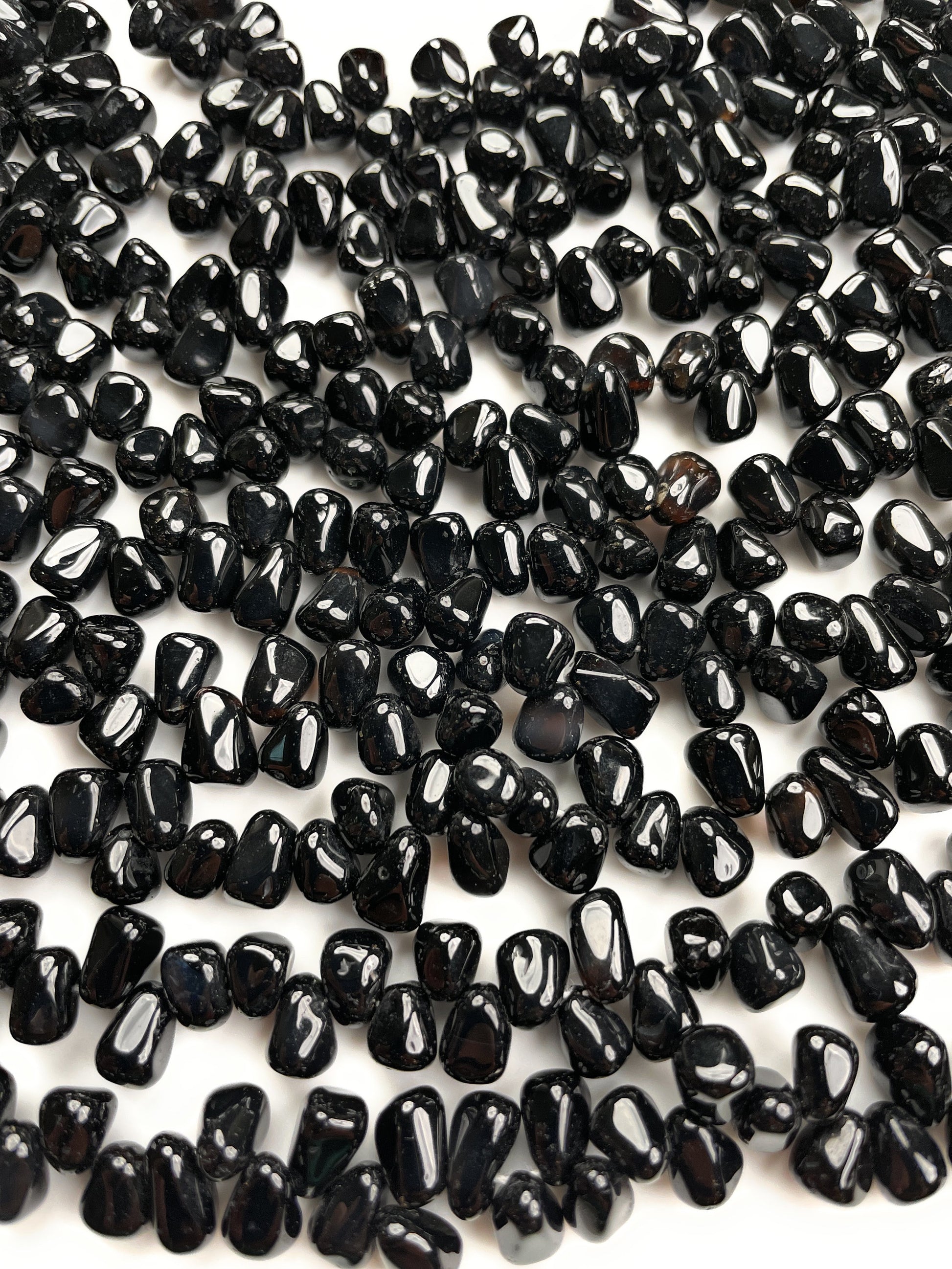 Black Onyx drops Briolette's  Smooth Beads