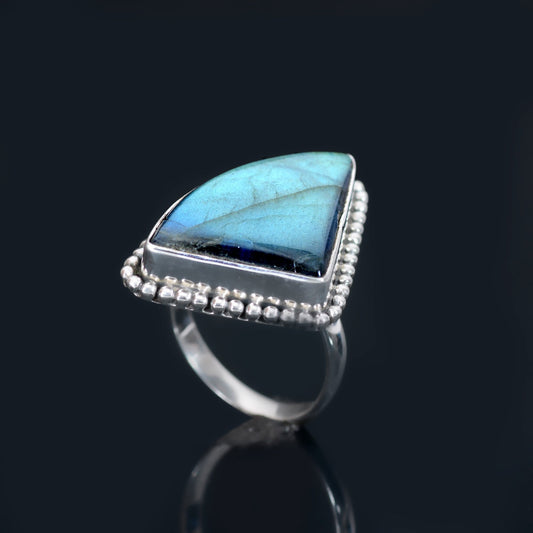 Labradorite Ring, 925 Sterling Silver Ring Handmade Jewelry