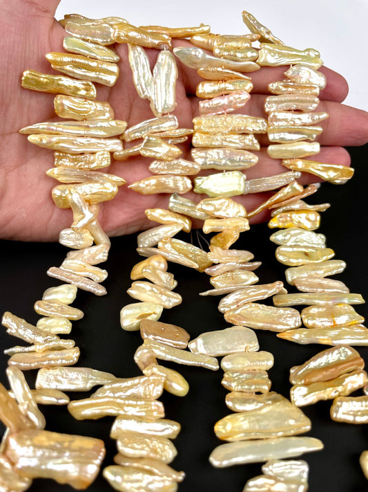 Golden Biwa Pearls