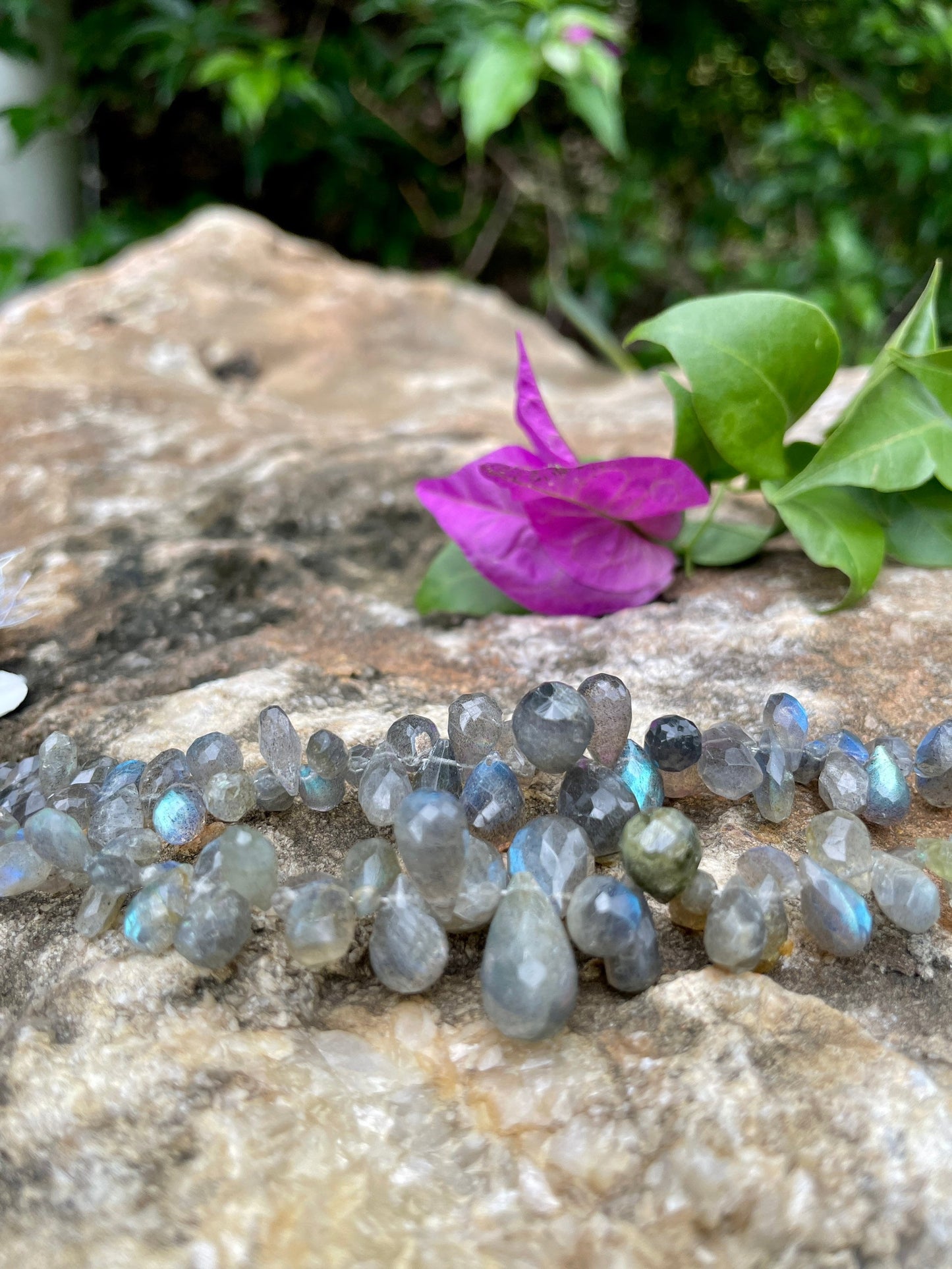 Labradorite Faceted Briolettes Beads