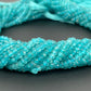 Blue Apatite Faceted Rondelle Beads