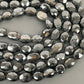 Natural Black Onyx Faceted Oval Beads