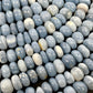 Blue Opal Smooth Rondelle Beads
