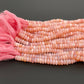 Pink Peruvian Opal Smooth Rondelle Beads