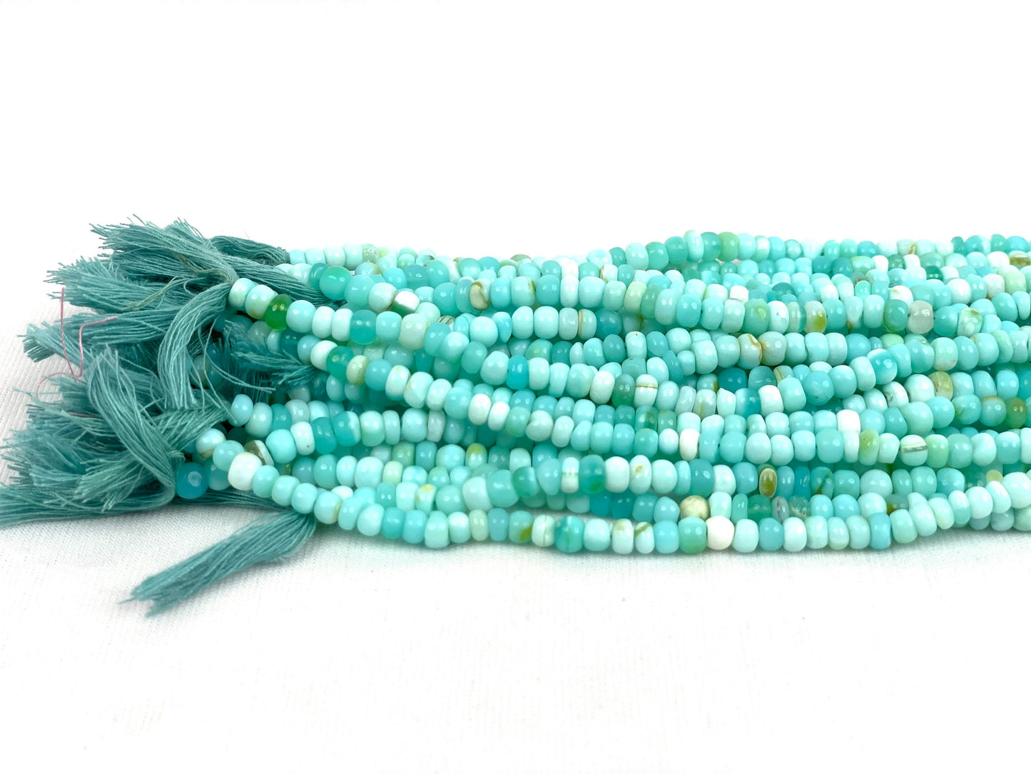 Peruvian Opal Smooth Rondelle Beads