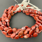 Natural Red Jasper Faceted Oval Beads