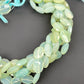 Natural Green Chalcedony Faceted Oval Beads