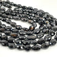 Natural Black Onyx Faceted Oval Beads