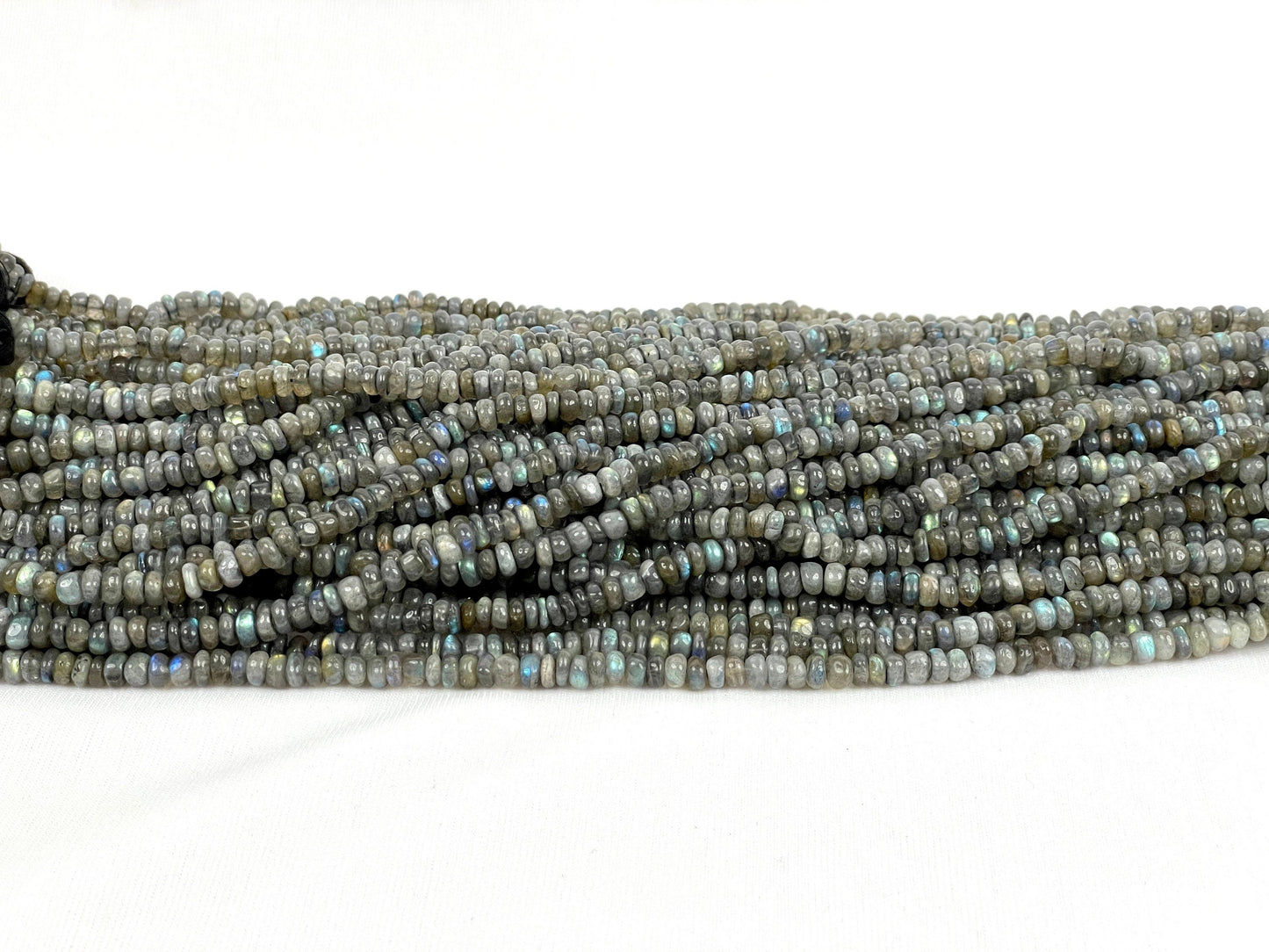 Labradorite Smooth Rondelle Beads