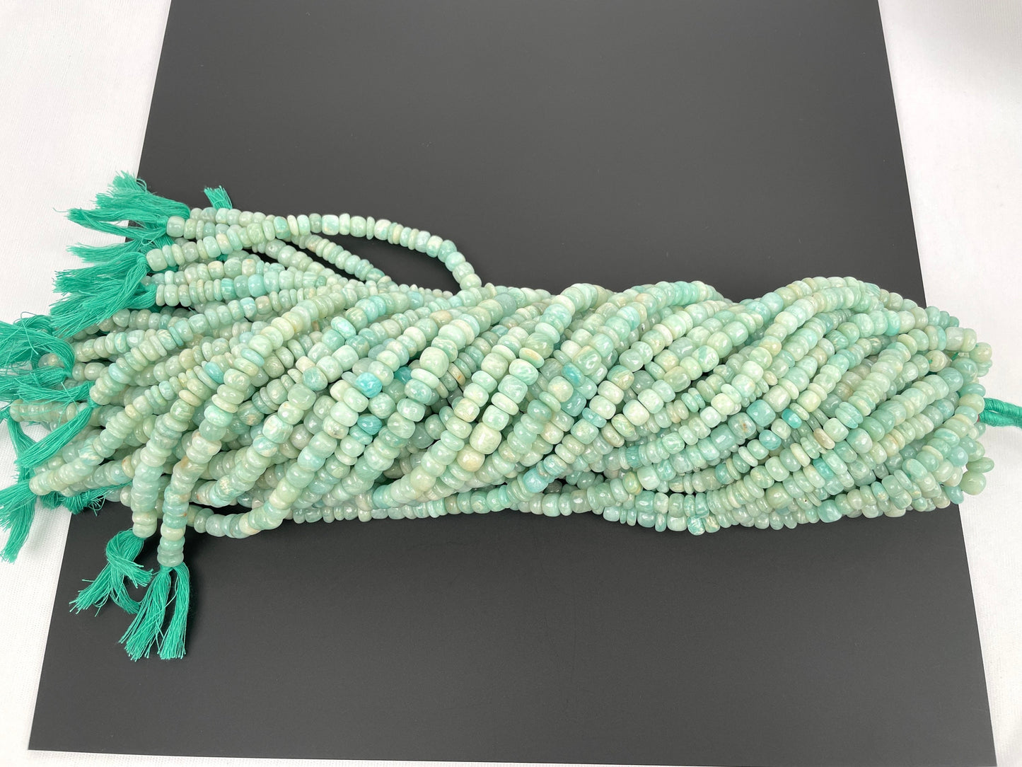 Amazonite Smooth Rondelle Beads