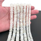 Natural Rainbow Moonstone Faceted Rondelle Beads