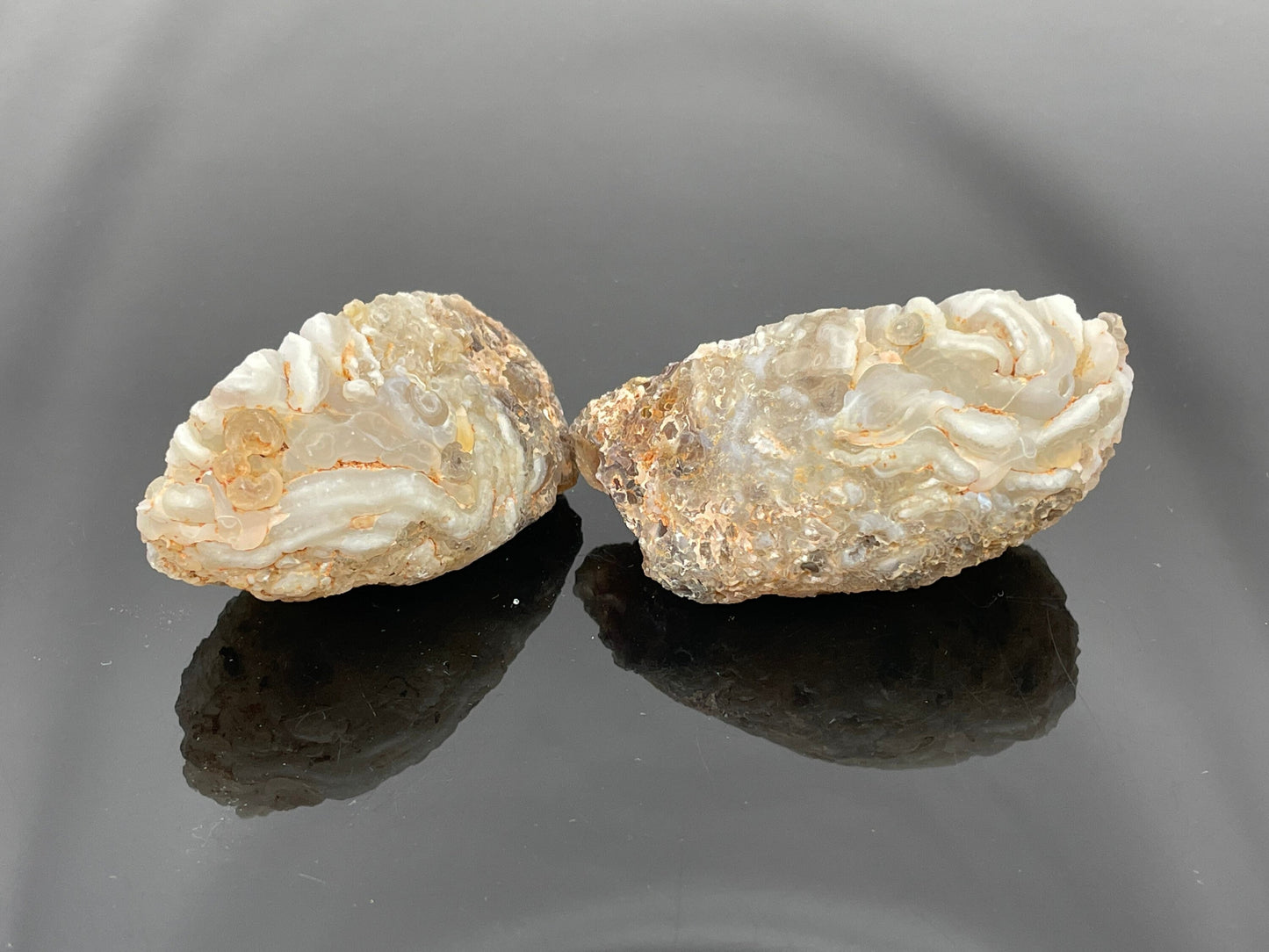 Natural Brazilian Druzy Agate Geode Pair's, Beautiful Polished Brown Chalcedony Geode Pairs, Oco Sugar Quartz Crystals AAA+ Quality