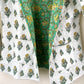 Indian Handmade Quilted Cotton Fabric Jacket Stylish White & Green Floral Women's Coat, Reversible Waistcoat for Her