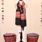 Pashmina Cashmere Shawl, Kalamkari Embroidery Kashmiri Black Pashmina Silk Shawl, Premium Cashmere Scarfs, Soft & Warm Shawls Christmas Gift