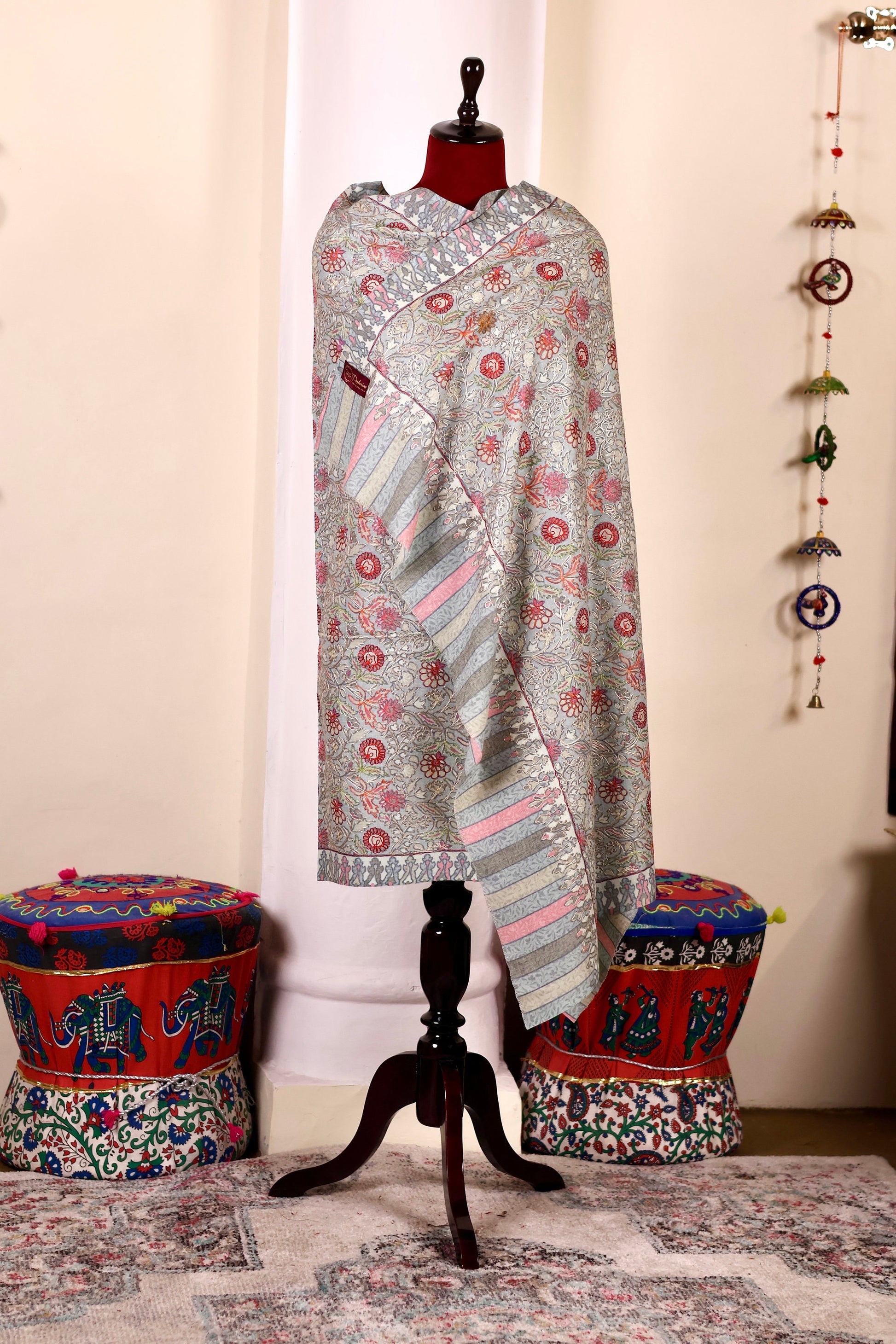 Handmade Kani Pashmina Cashmere Shawl, Embroidery Kashmiri Pashmina Silk Shawl, Premium Cashmere Shawl, Soft & Warm Shawls, Christmas Gift