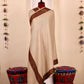 Authentic Pashmina Cashmere Shawl, Handmade Beige Kashmiri Pashmina Silk Shawl, Premium Cashmere Scarfs, Soft & Warm Shawls, Christmas Gift