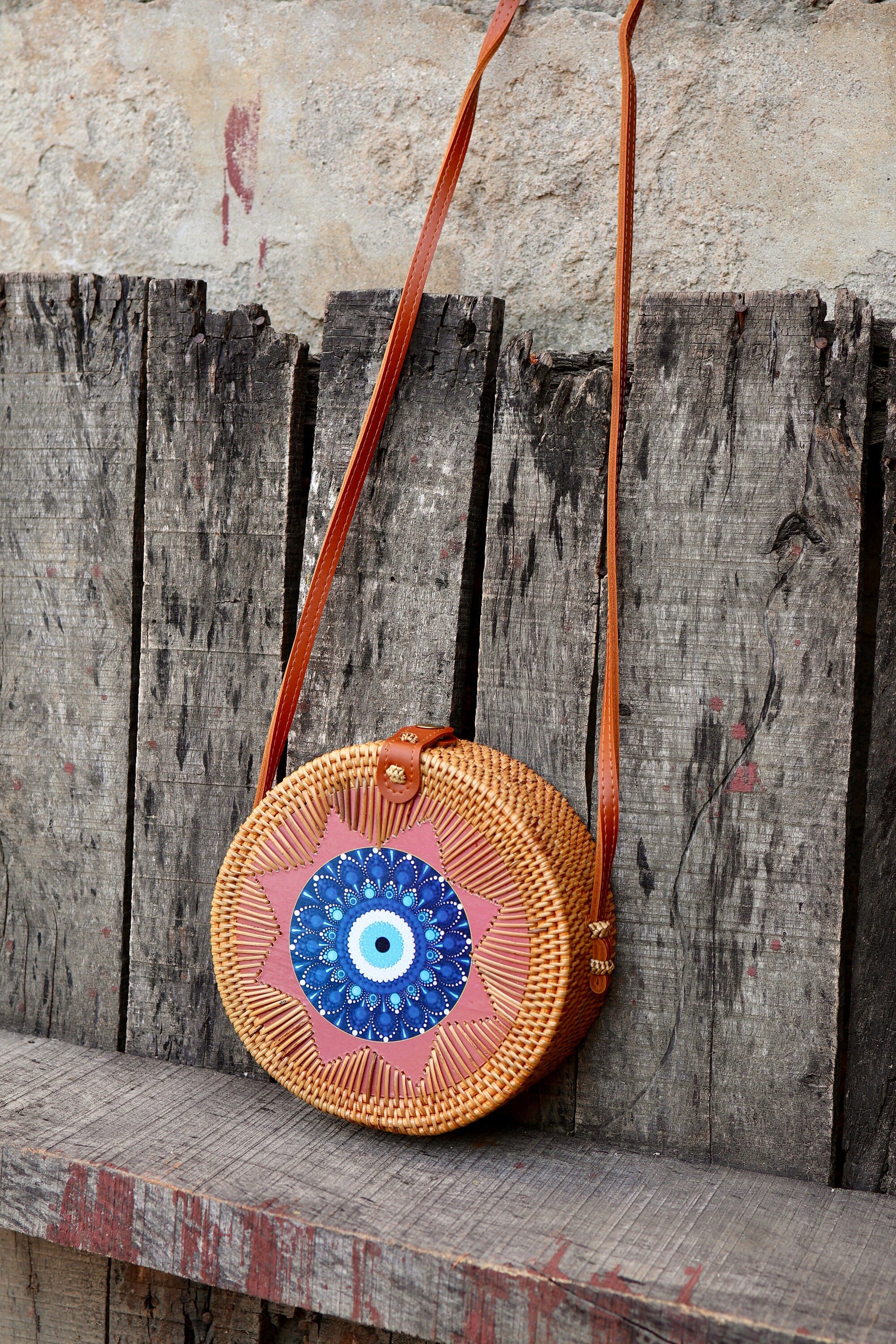 Round Rattan Bags, Bali Bag, Braided Straw Bag, Woven Crossbody Purse, Bali Sling Bags, Bohemian Rattan Bags, Gift for her
