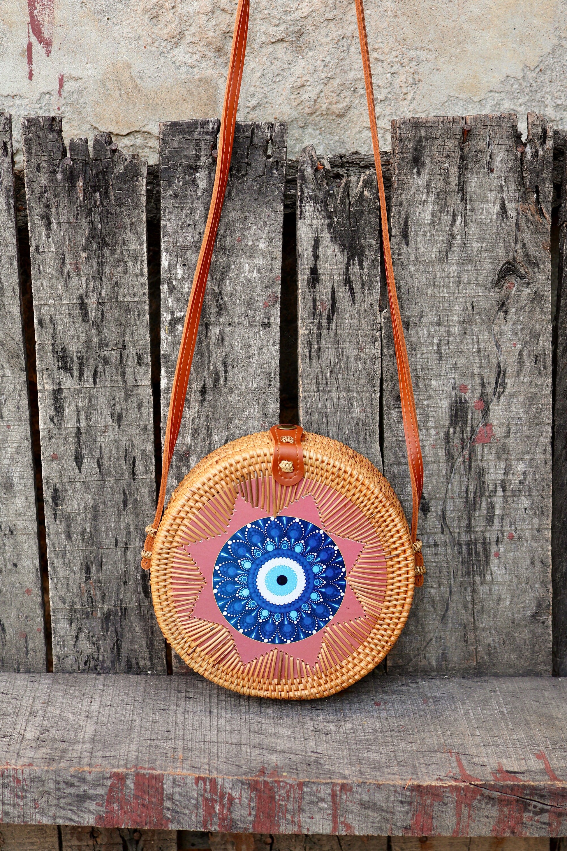 Round Rattan Bags, Bali Bag, Braided Straw Bag, Woven Crossbody Purse, Bali Sling Bags, Bohemian Rattan Bags, Gift for her