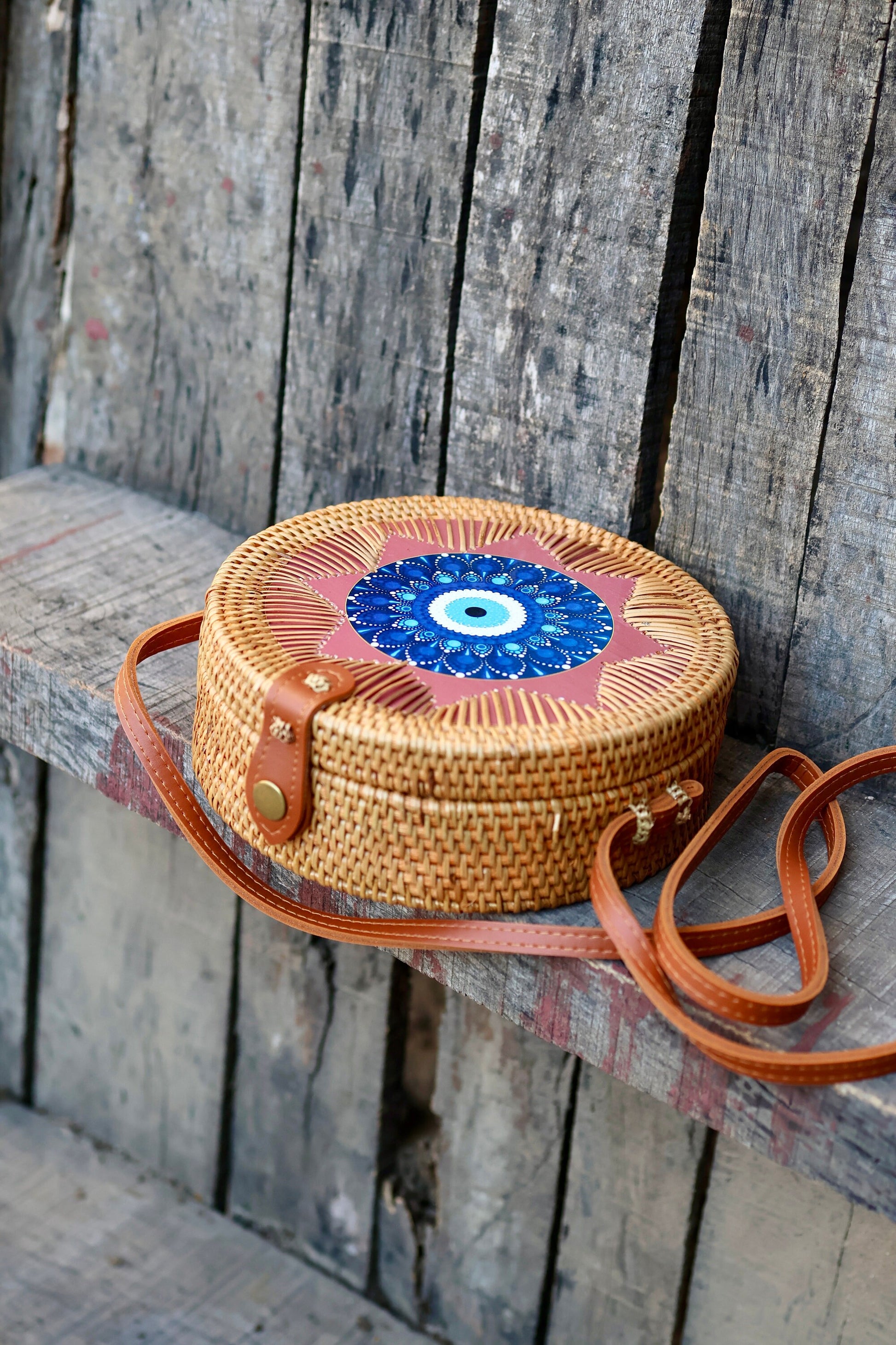 Round Rattan Bags, Bali Bag, Braided Straw Bag, Woven Crossbody Purse, Bali Sling Bags, Bohemian Rattan Bags, Gift for her