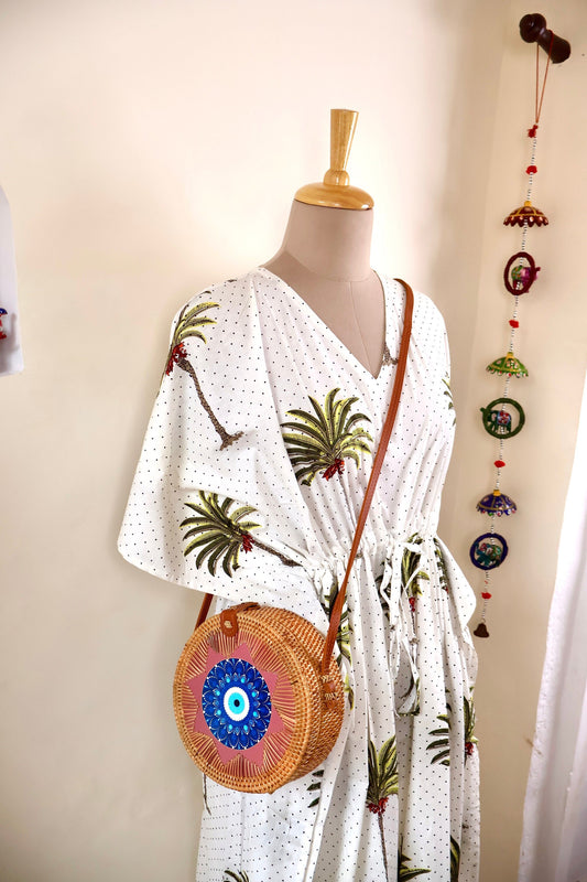 Round Rattan Bags, Bali Bag, Braided Straw Bag, Woven Crossbody Purse, Bali Sling Bags, Bohemian Rattan Bags, Gift for her